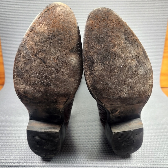 Tony Lama Men's 10D Brown Bullhide Pampas Leather Western Cowboy Boots VM2955 - Picture 11 of 12